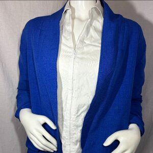 Womens Coldwater Creek Collared Lightweight Zip Up Jacket Size S W Navy Blazer